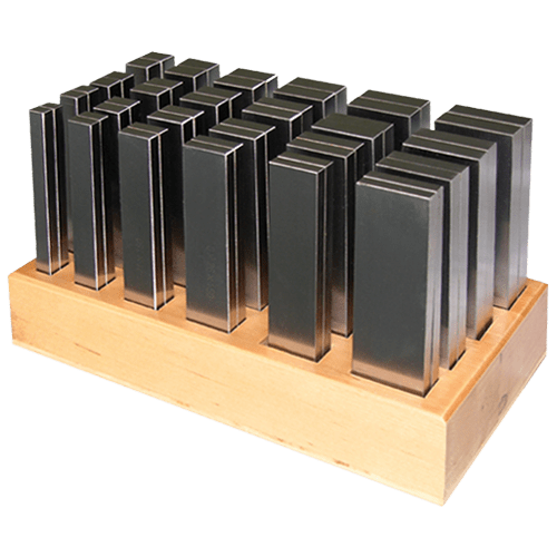 Steel parallel set, in wooden tray, type PUS-HL