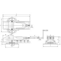 Vorschau: VERTEX Hydraulikschraubstock mit Drehplatte Serie VH Vorschau: VERTEX Hydraulikschraubstock mit Drehplatte Serie VH