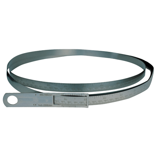 Circumference measuring tape, stainless steel, DIN 2768 m, type 457