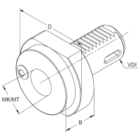 Preview: VDI tool holder DIN 69880 Form F1, Morse taper holder Preview: VDI tool holder DIN 69880 Form F1, Morse taper holder