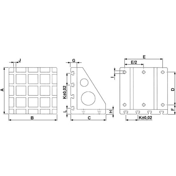 Aufspannwinkel Guss RS28 mit T-Nuten