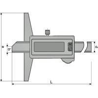 Preview: Digital depth vernier caliper, IP 67, type 60047 Preview: Digital depth vernier caliper, IP 67, type 60047