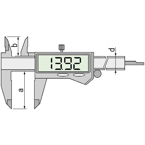 Präzisions Taschenmessschieber digital, ABS, IP 54, Typ 6250