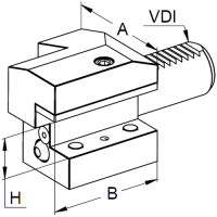 Vorschau: VDI Werkzeughalter DIN 69880 Form C3, rechts Vorschau: VDI Werkzeughalter DIN 69880 Form C3, rechts
