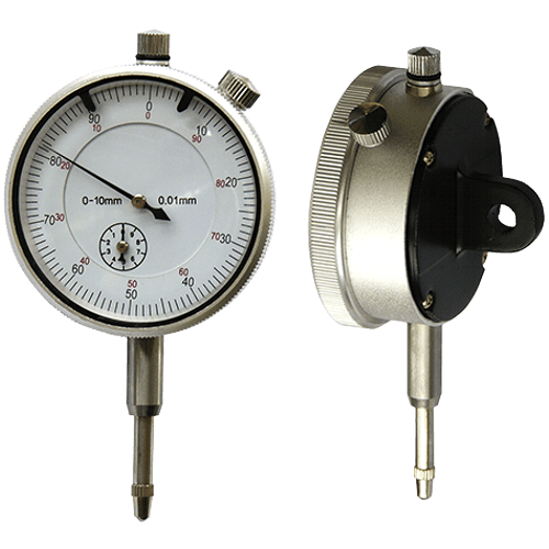 Dial indicator with plug, range 10 mm, reading 0.01 mm, type 630/E