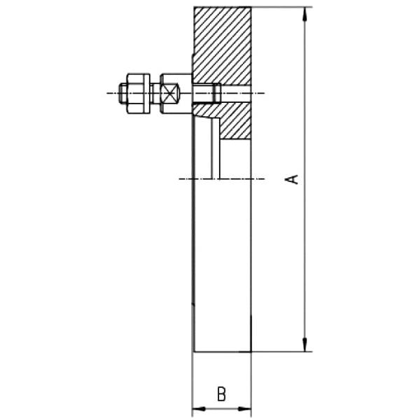 Flansch für Backenfutter DIN 55027, futterseitig plan