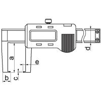 Preview: Digital caliper with flat inside points, type 6715 Preview: Digital caliper with flat inside points, type 6715
