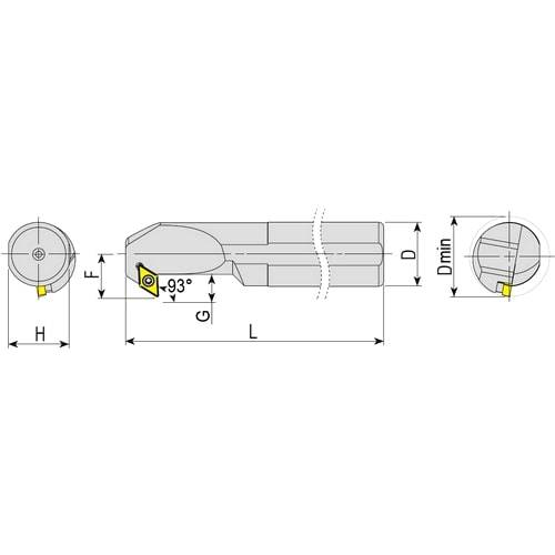 Bohrstangen-Wendeplattenhalter SDXCR/L, Drehhalter