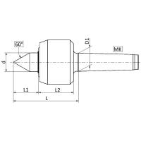 Preview: Precision revolving tailstock centre, series 800 Preview: Precision revolving tailstock centre, series 800