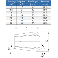 Preview: Collet ER20 (428E) DIN 6499-B, CL2 Preview: Collet ER20 (428E) DIN 6499-B, CL2