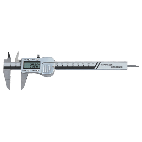 Digital caliper with extra thin measuring beaks, type 6718