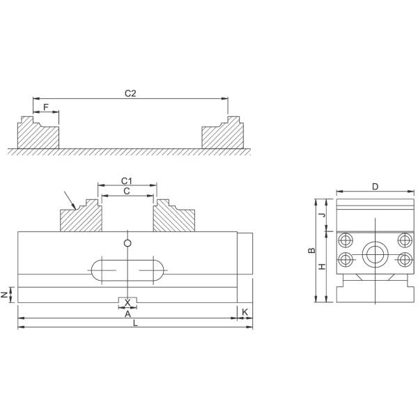 Zentrischspanner Schraubstock ZSM2