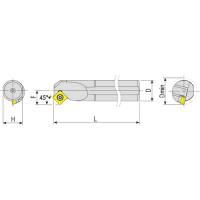 Preview: Boring bars SSSCR/L, insert holder Preview: Boring bars SSSCR/L, insert holder