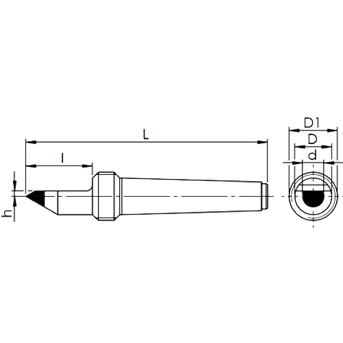 Präzisions-Zentrierspitze DIN 807 HE Serie 500