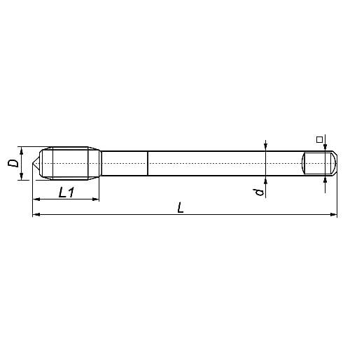 Maschinengewindebohrer Form C für Sackloch, DIN 374