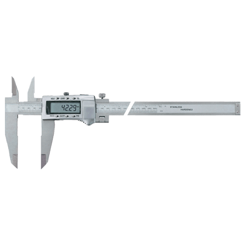 Digital control caliper with cross point and knife jaw, 6018