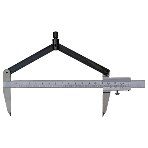 Compass vernier caliper with nonius and scale