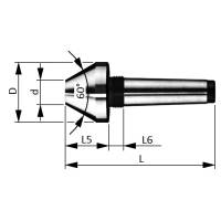 Preview: Fixed tube centre with draw-of-thread, series ZKA Preview: Fixed tube centre with draw-of-thread, series ZKA