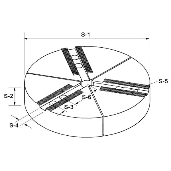 Segmentbacken-Satz für Kraftspannfutter, Stahl