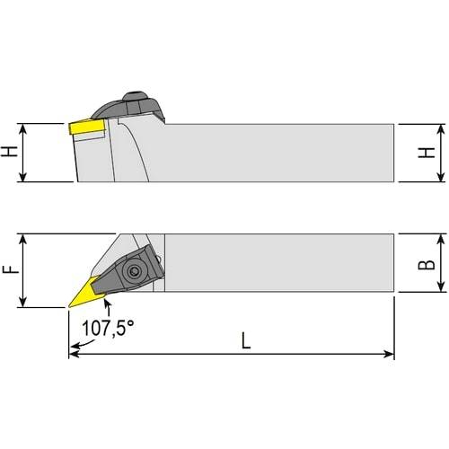 Wendeplattenhalter DVHNR/L, Drehhalter