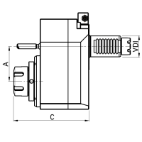 Vorschau: Axial Bohr- und Fräskopf, TOEM, gerade versetzt, R 1:2 Vorschau: Axial Bohr- und Fräskopf, TOEM, gerade versetzt, R 1:2