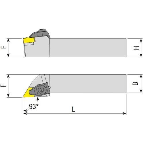 Wendeplattenhalter DDJNR/L, Drehhalter