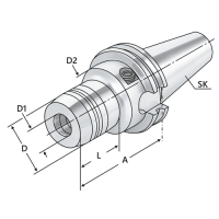 Preview: Hydraulic expansion chuck ISO 7388-1 (DIN 69871) Preview: Hydraulic expansion chuck ISO 7388-1 (DIN 69871)