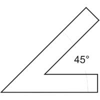 Vorschau: Spitzwinkel mit Anschlag 45° Vorschau: Spitzwinkel mit Anschlag 45°