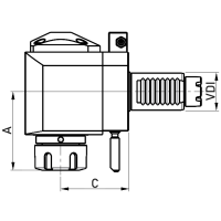 Vorschau: Radial Bohr- und Fräskopf, TOEM, abgewinkelt, lang, R Vorschau: Radial Bohr- und Fräskopf, TOEM, abgewinkelt, lang, R