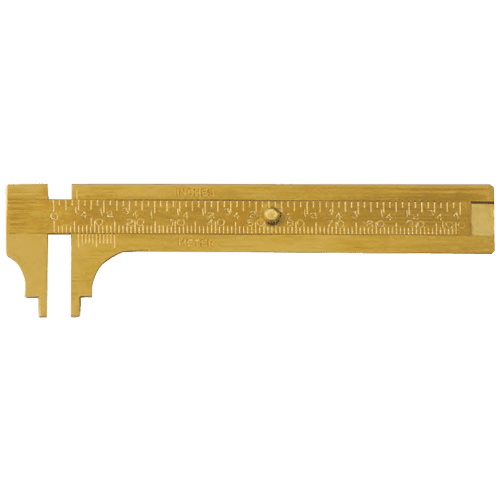 Messing Schieblehre für Knopfmaße, Typ 615/10