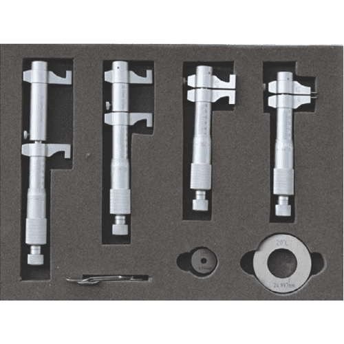 Inside micrometer set with round carbide measuring faces, type M75