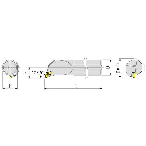 Bohrstangen-Wendeplattenhalter SDQCR/L, Drehhalter