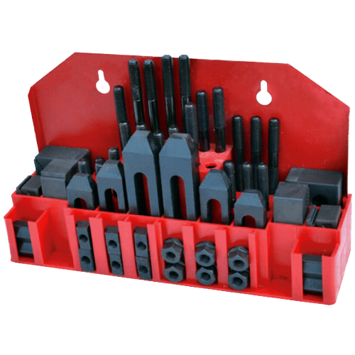 Clamping tool assortment with cassette, as wall holder