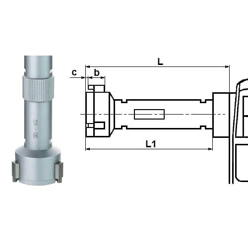 Digital three point internal micrometer, type 6551