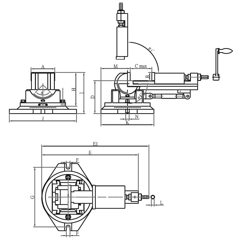 Präzisionsschraubstock 35 mm | dk Fixiersysteme