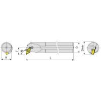 Preview: Boring bars PTUNR/L, indexable insert holder Preview: Boring bars PTUNR/L, indexable insert holder