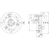 Preview: Stationary 3-jaw chuck type NBK Preview: Stationary 3-jaw chuck type NBK