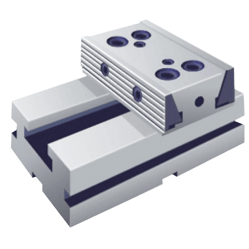 Modular vices, double fixed jaw section, type CMC