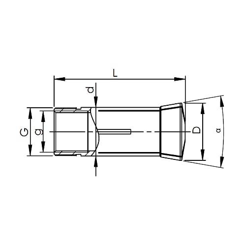 Notfall-Spannzange 385E (5c), DIN 6341, Stahl