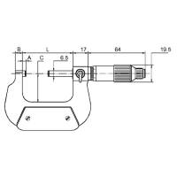 Preview: Outside micrometer analog M101 Preview: Outside micrometer analog M101