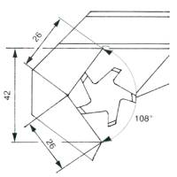 Vorschau: Fünfpunkt Messschieber digital, 108°, Typ C016/12 Vorschau: Fünfpunkt Messschieber digital, 108°, Typ C016/12