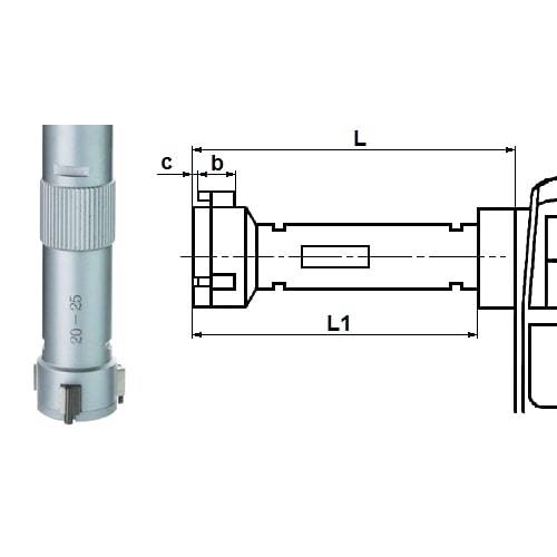 Digital three point internal micrometer, type 6551