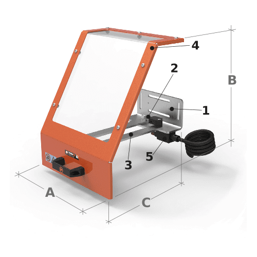 Safety guard pivotable sideways PTO 17