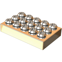 Preview: ER Collet set DIN 6499-B on wooden bar Preview: ER Collet set DIN 6499-B on wooden bar