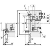 Preview: 4-jaw power chuck series NIT-200A Preview: 4-jaw power chuck series NIT-200A