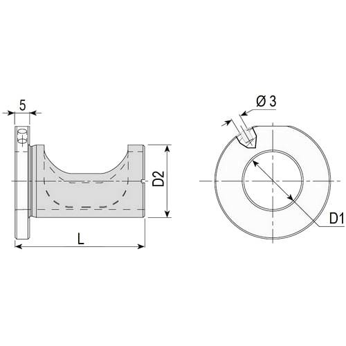 Exzentrischer Adapter für Wendeplattenbohrer