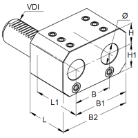 Vorschau: VDI Werkzeughalter DIN 69880, 2-fach, Form E7 Vorschau: VDI Werkzeughalter DIN 69880, 2-fach, Form E7