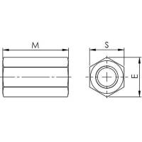 Preview: AMF Extension nut DIN 6334 Preview: AMF Extension nut DIN 6334