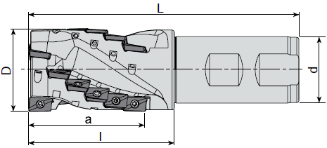 Wendeplatten-Igelfräser 90°, für AP..1003, D20/20 x 87mm, Z - 6