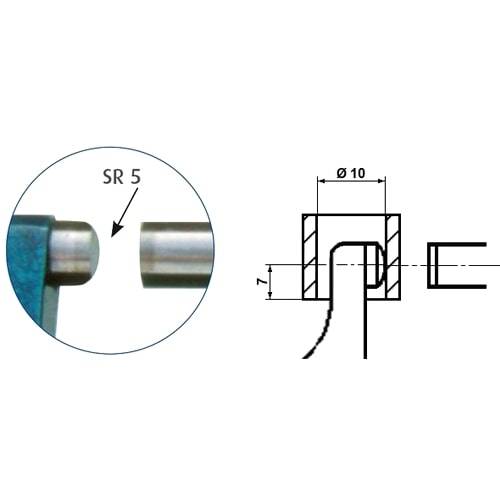 Bügelmessschraube für Rohre Typ M210, 0-25 mm 1 x ballig